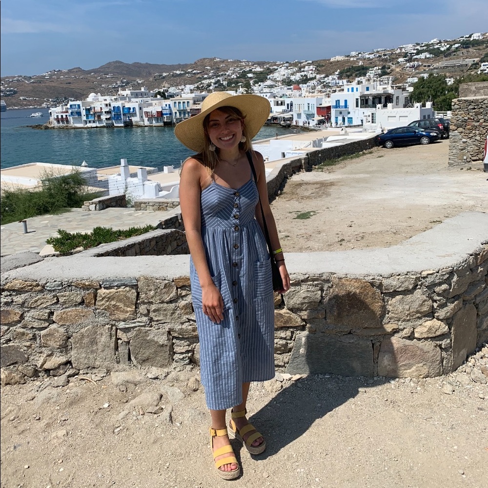 COPY - Japna Striped Chambray Dress